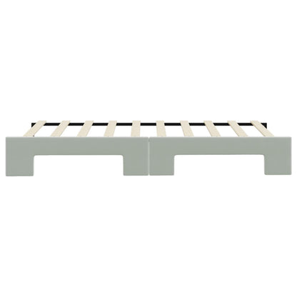 Divano Letto con Letto Estraibile Grigio Chiaro 90x190 Velluto | homemem39