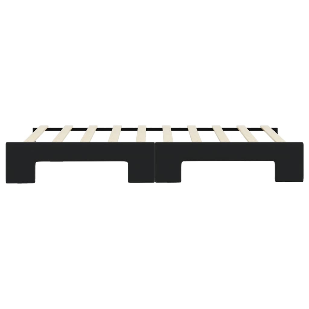 Divano Letto con Letto Estraibile Nero 90x190 cm in Velluto | homemem39