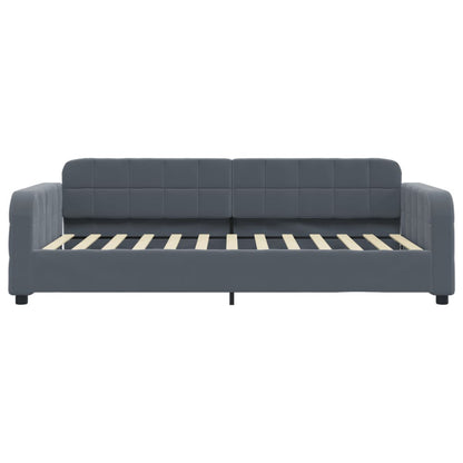 Divano Letto Estraibile Cassetti Grigio Scuro 90x200cm Velluto - homemem39