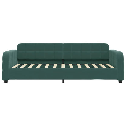 Divano Letto Estraibile Cassetti Verde Scuro 90x200cm Velluto - homemem39
