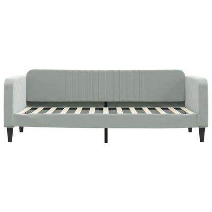 Divano Letto con Letto Estraibile Grigio Chiaro 80x200 Velluto - homemem39