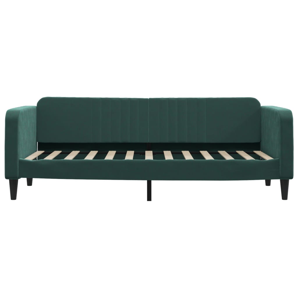 Divano Letto con Letto Estraibile Verde Scuro 80x200cm Velluto - homemem39