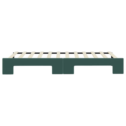 Divano Letto con Letto Estraibile Verde Scuro 80x200cm Velluto - homemem39