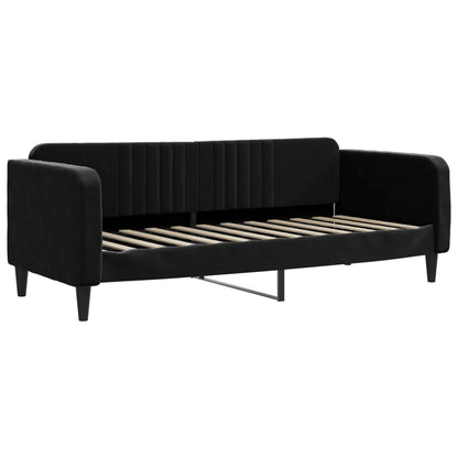 Divano Letto con Letto Estraibile Nero 80x200 cm in Velluto | homemem39