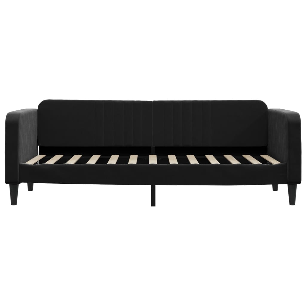 Divano Letto con Letto Estraibile Nero 80x200 cm in Velluto | homemem39