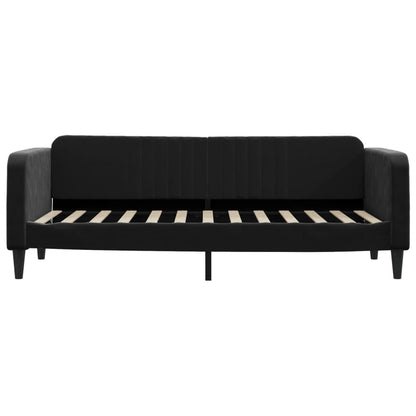 Divano Letto con Letto Estraibile Nero 80x200 cm in Velluto | homemem39