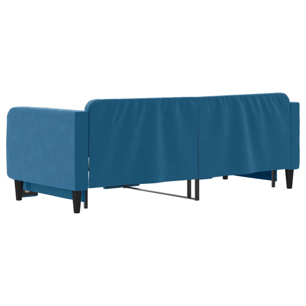 Divano Letto con Letto Estraibile Blu 90x200 cm in Velluto - homemem39