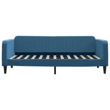 Divano Letto con Letto Estraibile Blu 90x200 cm in Velluto - homemem39