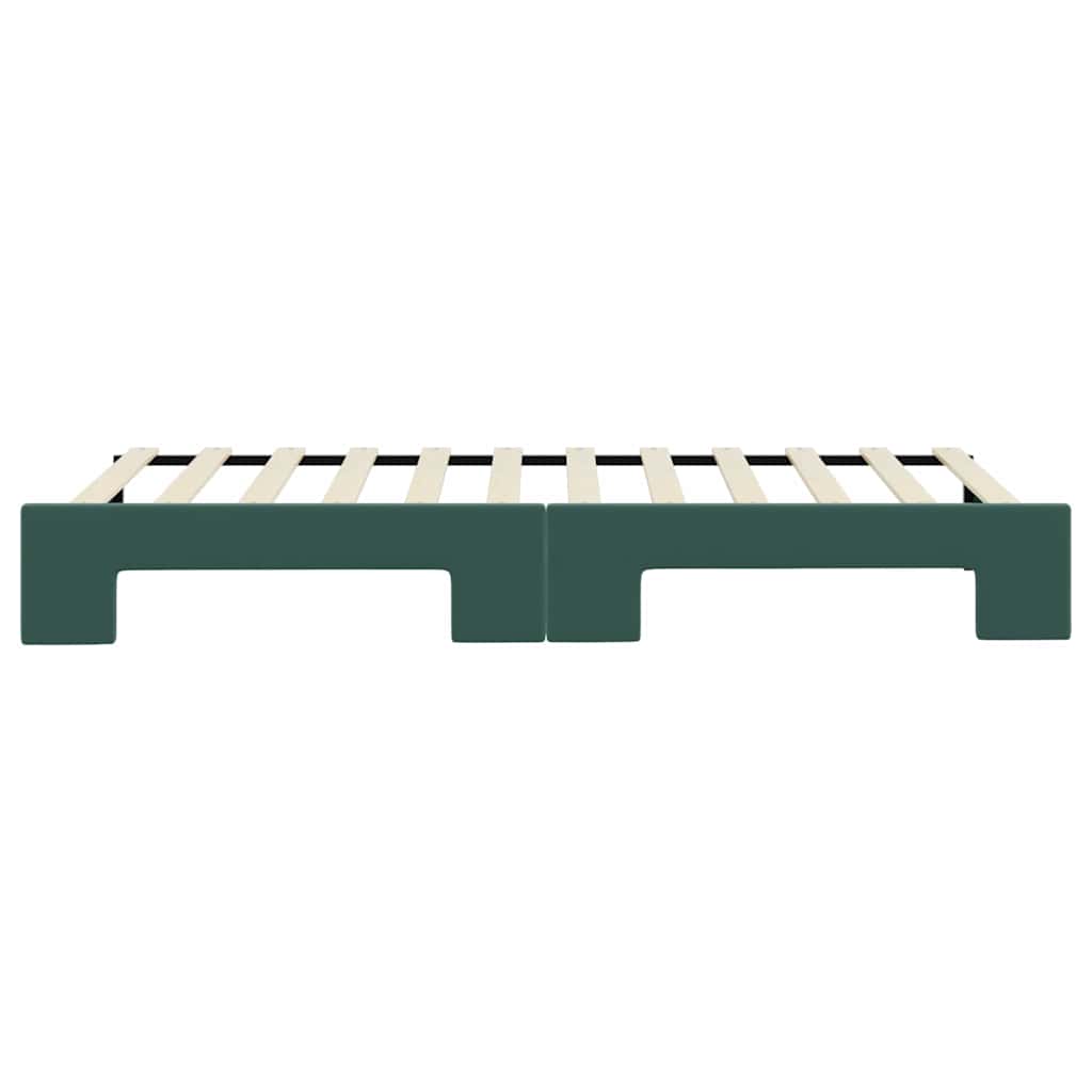 Divano Letto con Letto Estraibile Verde Scuro 90x200cm Velluto | homemem39