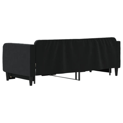 Divano Letto con Letto Estraibile Nero 90x200 cm in Velluto - homemem39