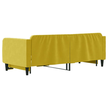 Divano Letto con Letto Estraibile Giallo 90x200 cm in Velluto - homemem39