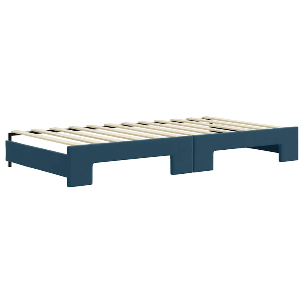 Divano Letto con Letto Estraibile Blu 100x200 cm in Velluto | homemem39