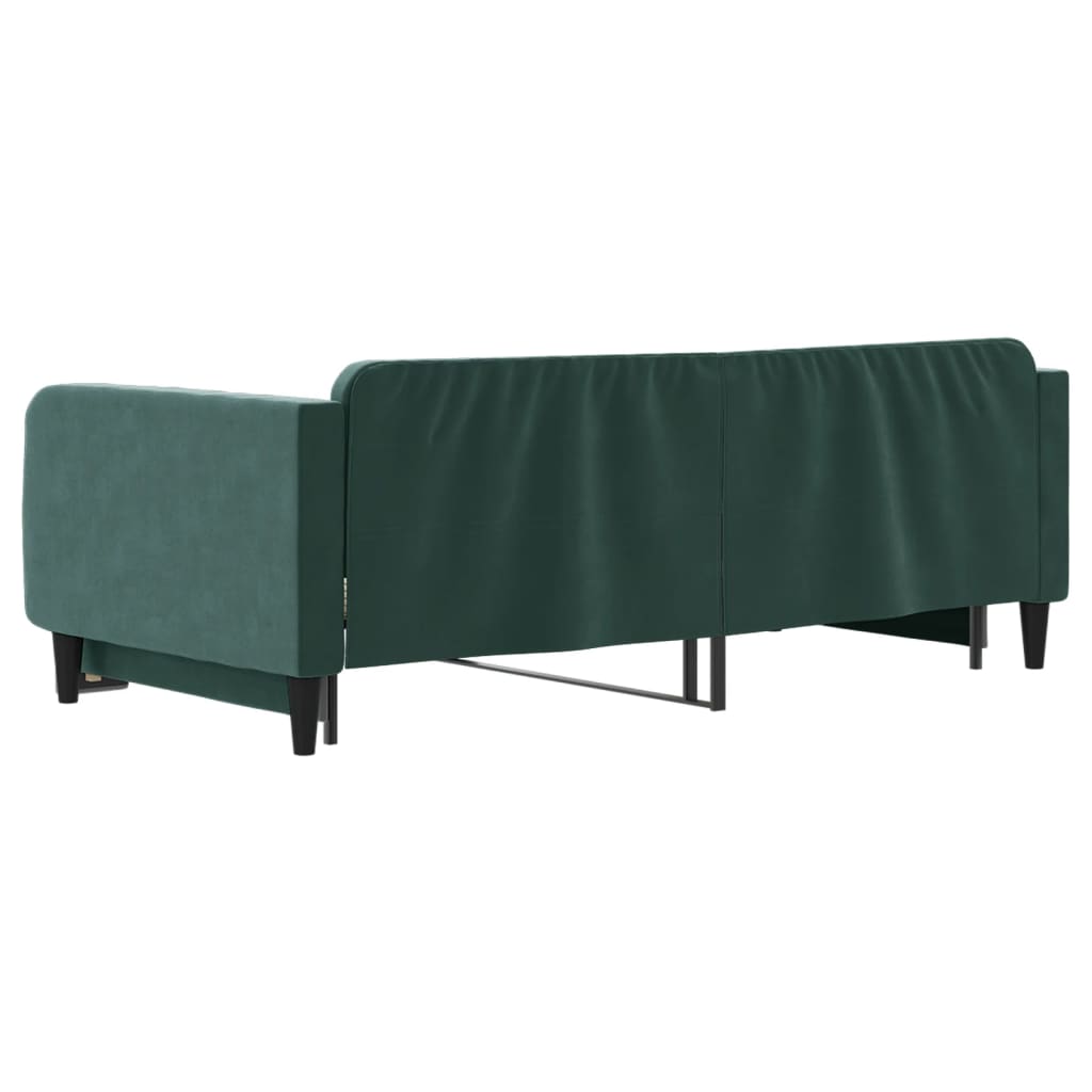 Divano Letto con Letto Estraibile Verde Scuro 100x200cm Velluto | homemem39