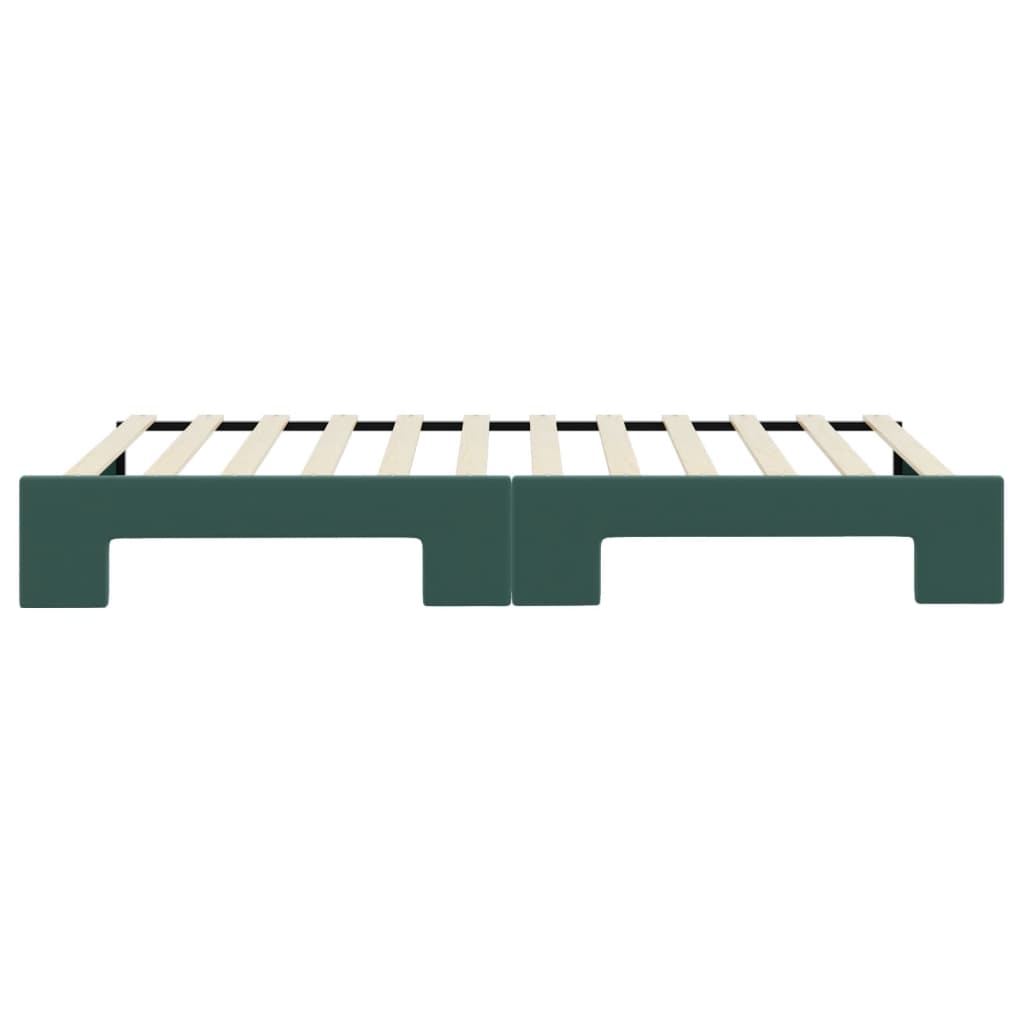 Divano Letto con Letto Estraibile Verde Scuro 100x200cm Velluto | homemem39