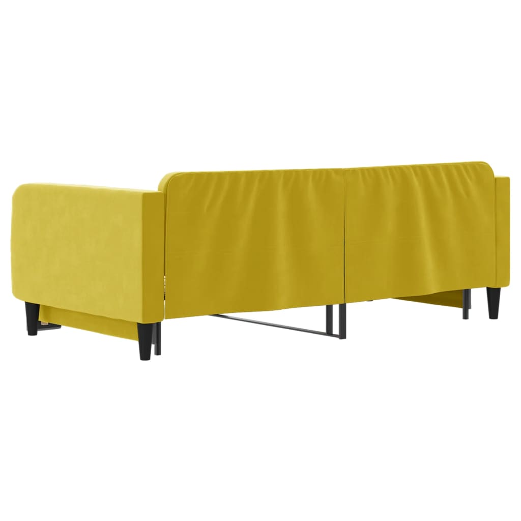 Divano Letto con Letto Estraibile Giallo 100x200 cm in Velluto - homemem39