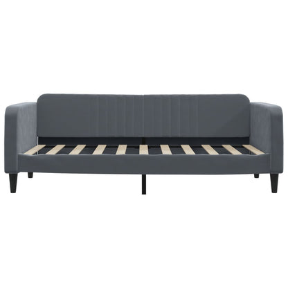 Divano Letto con Letto Estraibile Grigio Scuro 90x190cm Velluto | homemem39