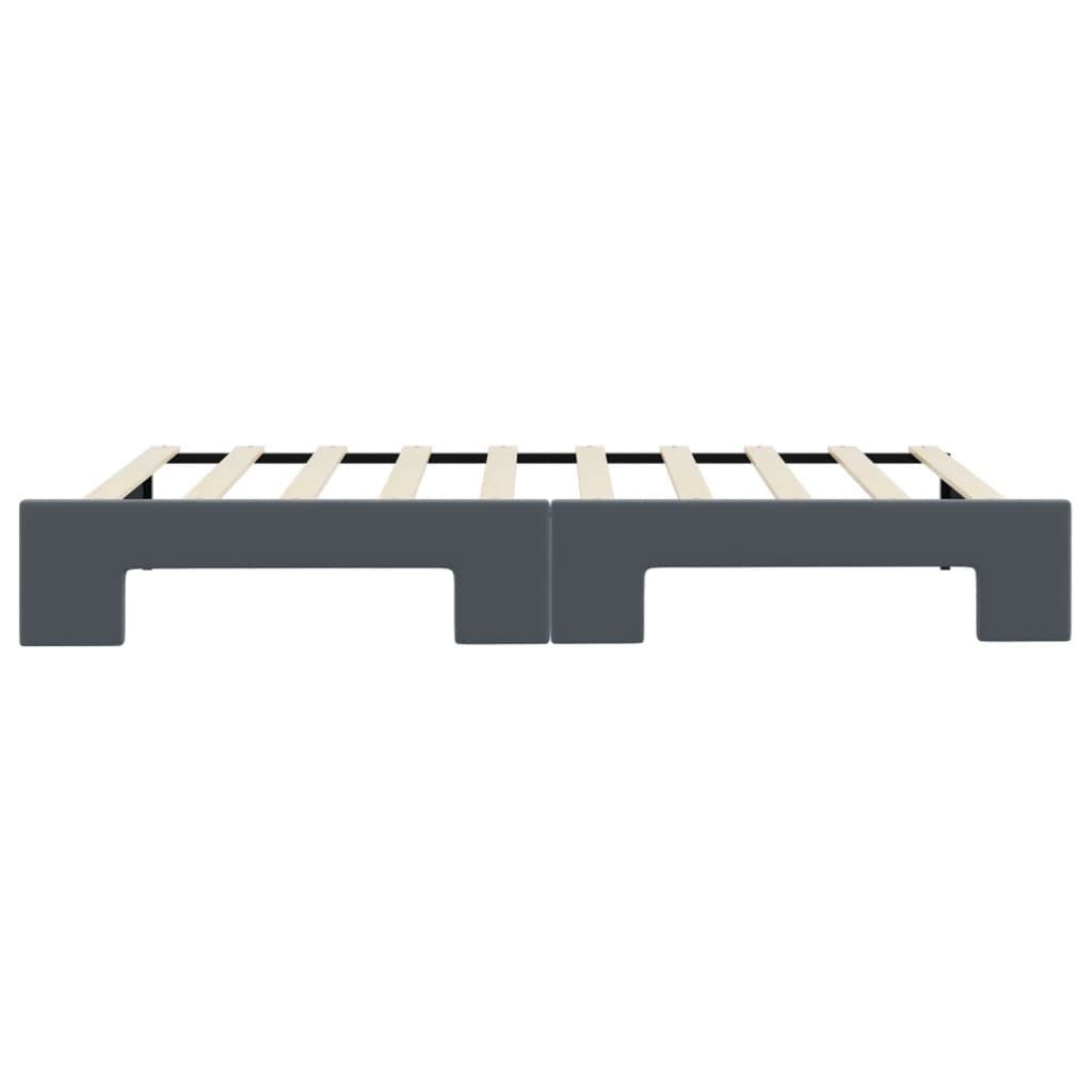 Divano Letto con Letto Estraibile Grigio Scuro 90x190cm Velluto | homemem39
