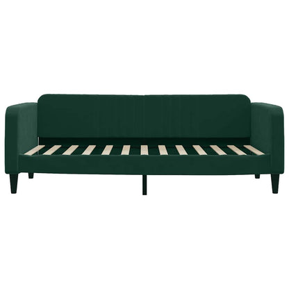 Divano Letto Estraibile Cassetti Verde Scuro 90x200cm Velluto | homemem39