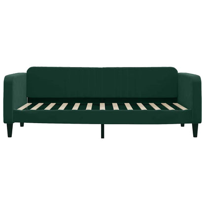 Divano Letto Estraibile Cassetti Verde Scuro 100x200cm Velluto | homemem39