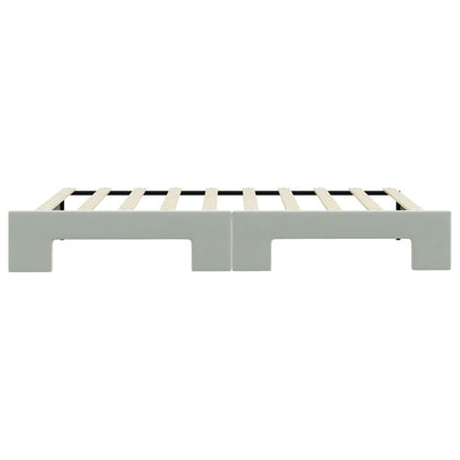 Divano Letto Letto Estraibile Grigio Chiaro 100x190 cm Velluto | homemem39