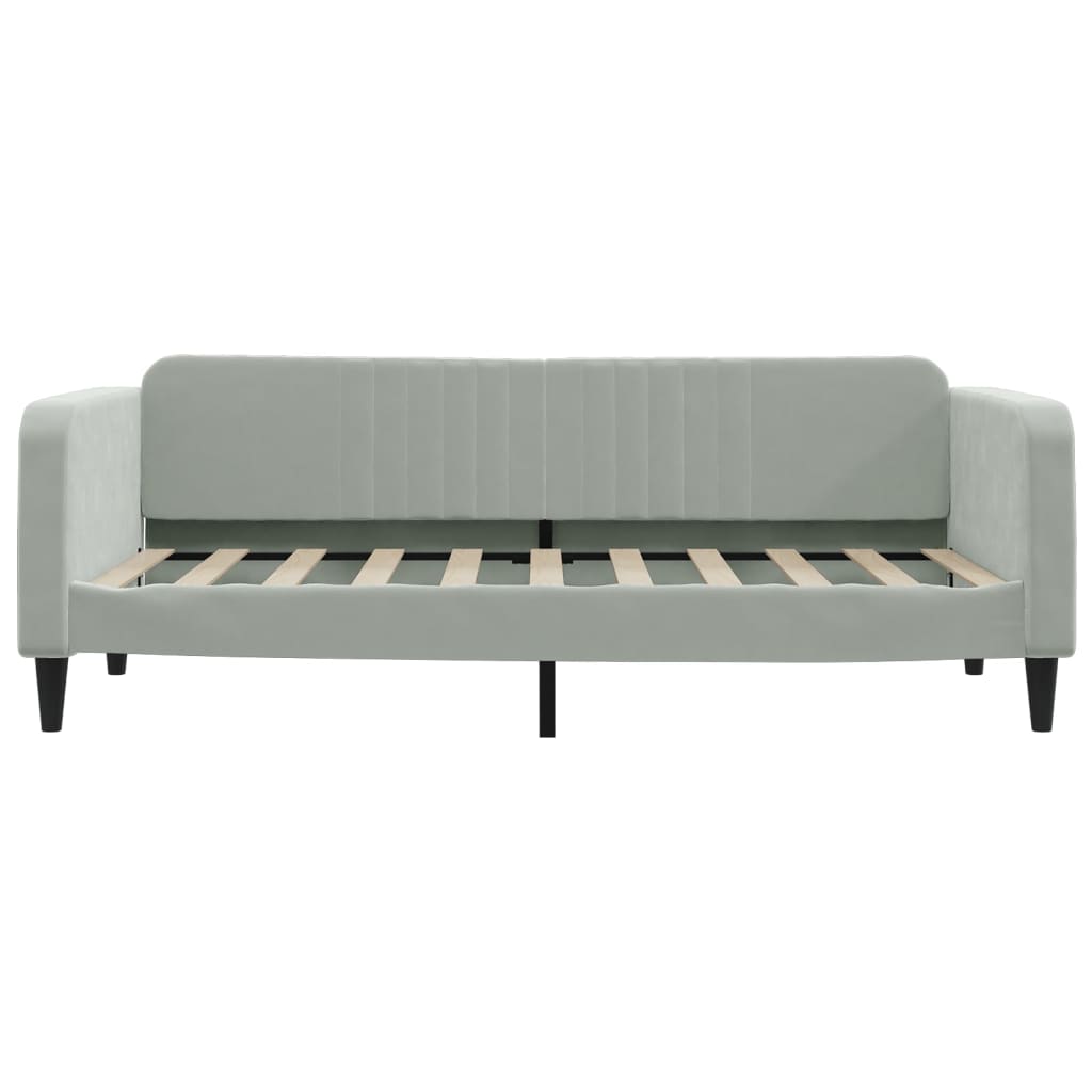 Divano Letto Estraibile Cassetti Grigio Chiaro 100x190 Velluto | homemem39
