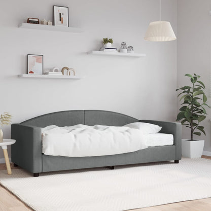 Divano Letto con Materasso Grigio Scuro 90x190 cm in Tessuto - homemem39
