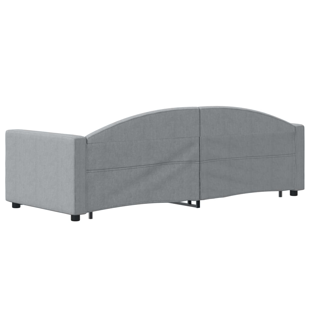 Divano Letto con Letto Estraibile Grigio Chiaro 80x200 Tessuto - homemem39
