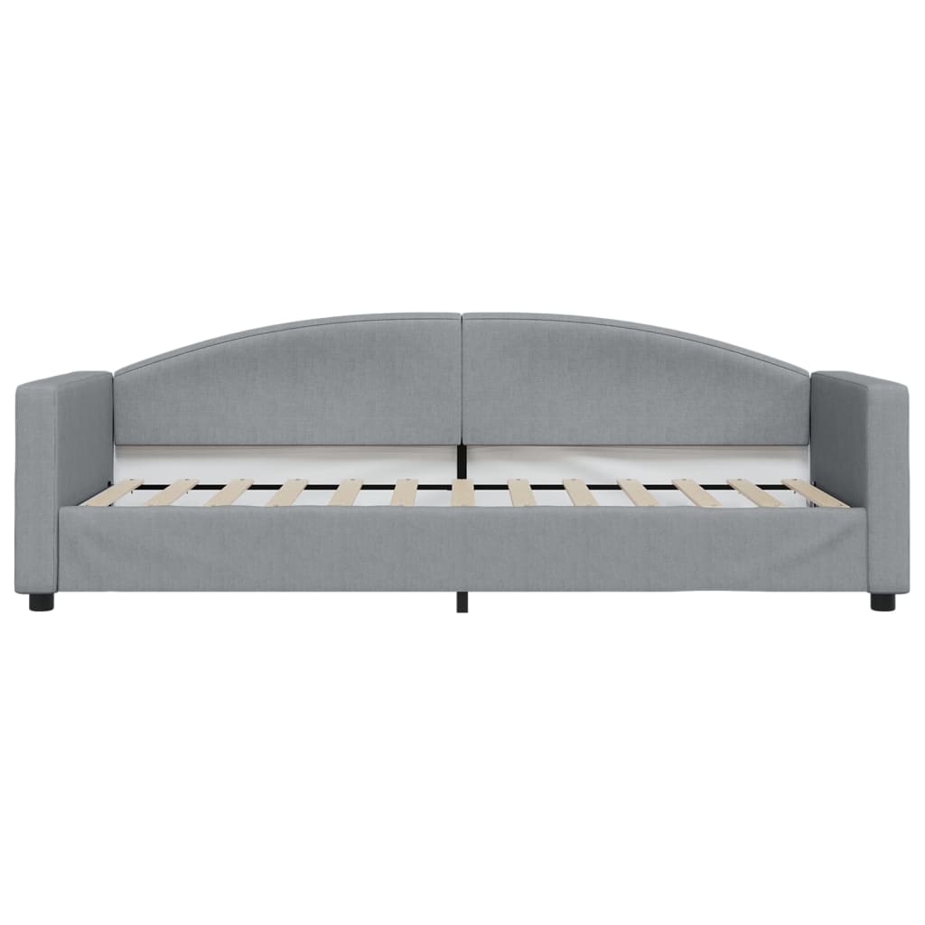 Divano Letto con Letto Estraibile Grigio Chiaro 80x200 Tessuto - homemem39
