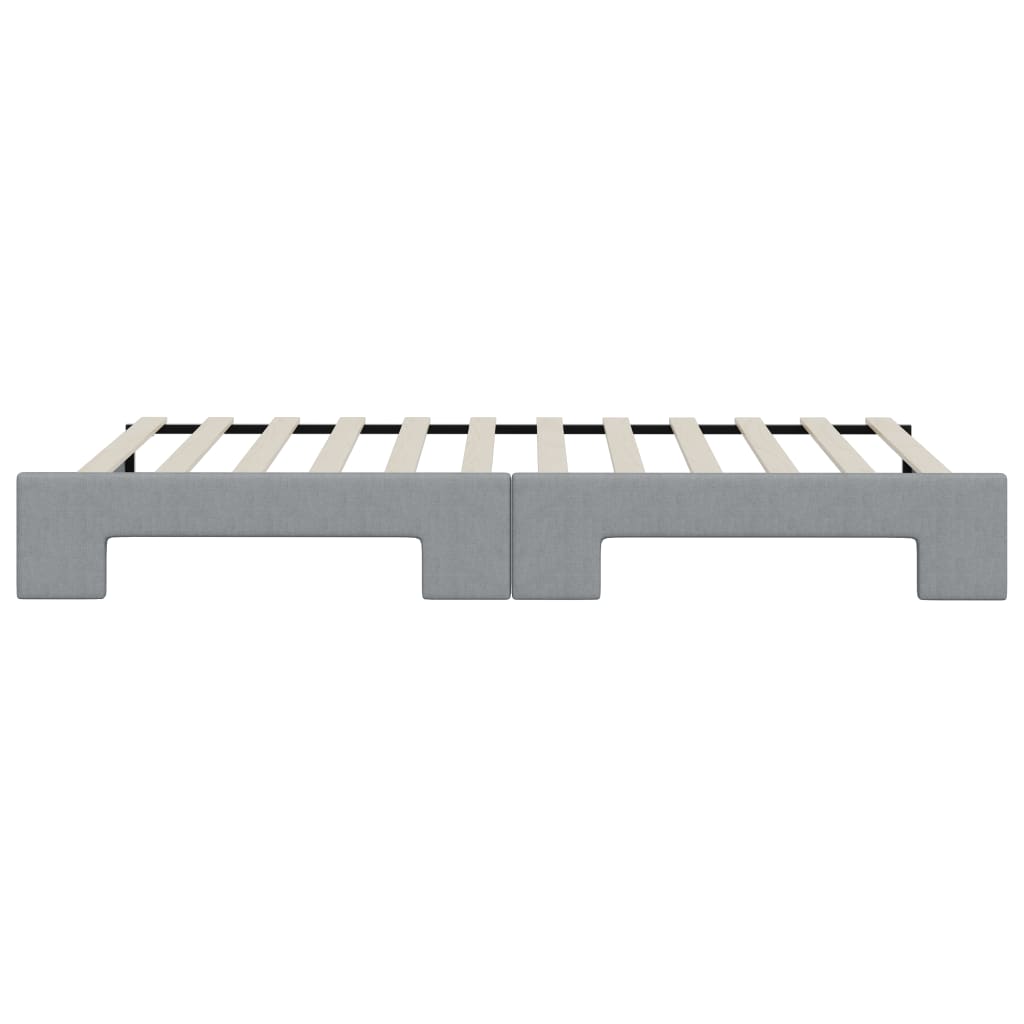 Divano Letto con Letto Estraibile Grigio Chiaro 80x200 Tessuto - homemem39