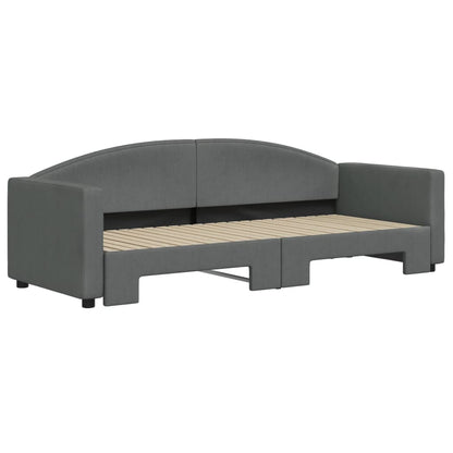 Divano Letto con Letto Estraibile Grigio Scuro 80x200 Tessuto - homemem39