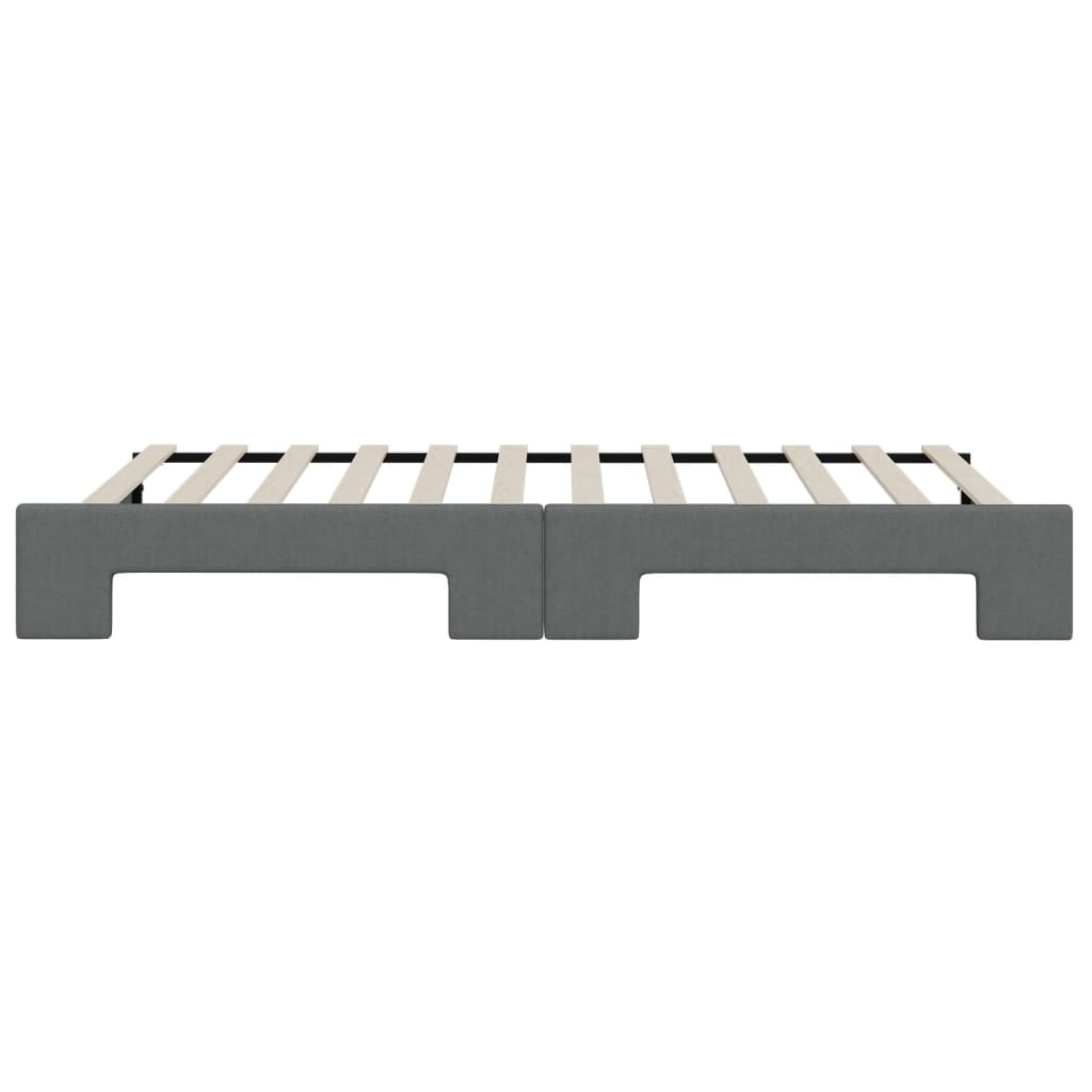 Divano Letto con Letto Estraibile Grigio Scuro 80x200 Tessuto