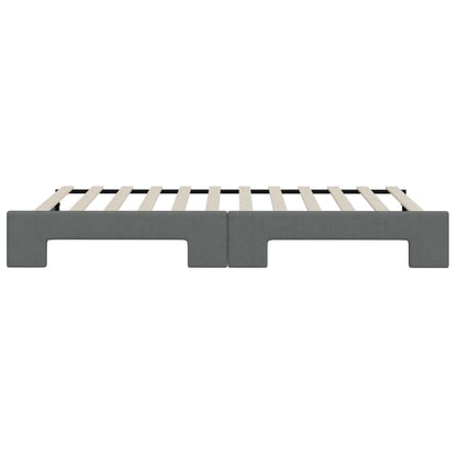 Divano Letto con Letto Estraibile Grigio Scuro 80x200 Tessuto