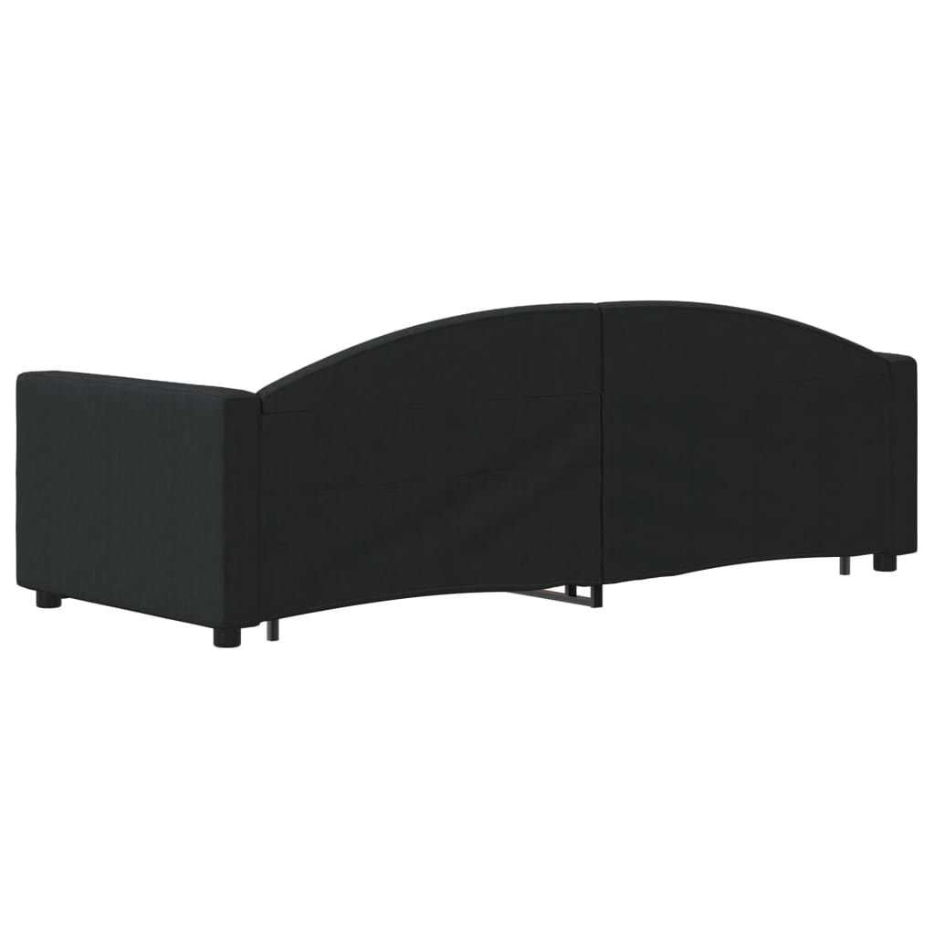 Divano Letto con Letto Estraibile Nero 80x200 Tessuto