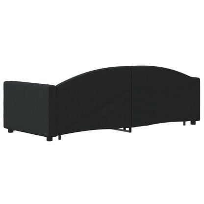 Divano Letto con Letto Estraibile Nero 80x200 Tessuto