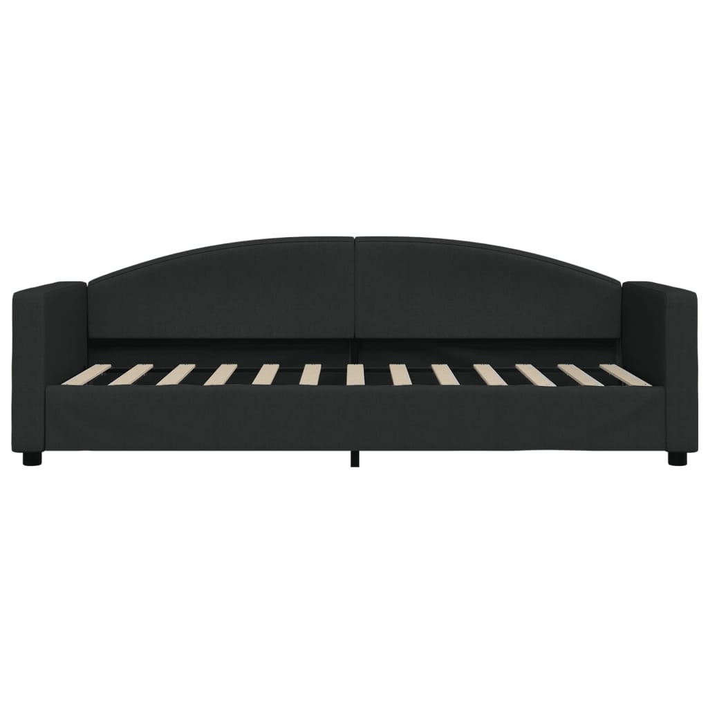 Divano Letto con Letto Estraibile Nero 80x200 Tessuto