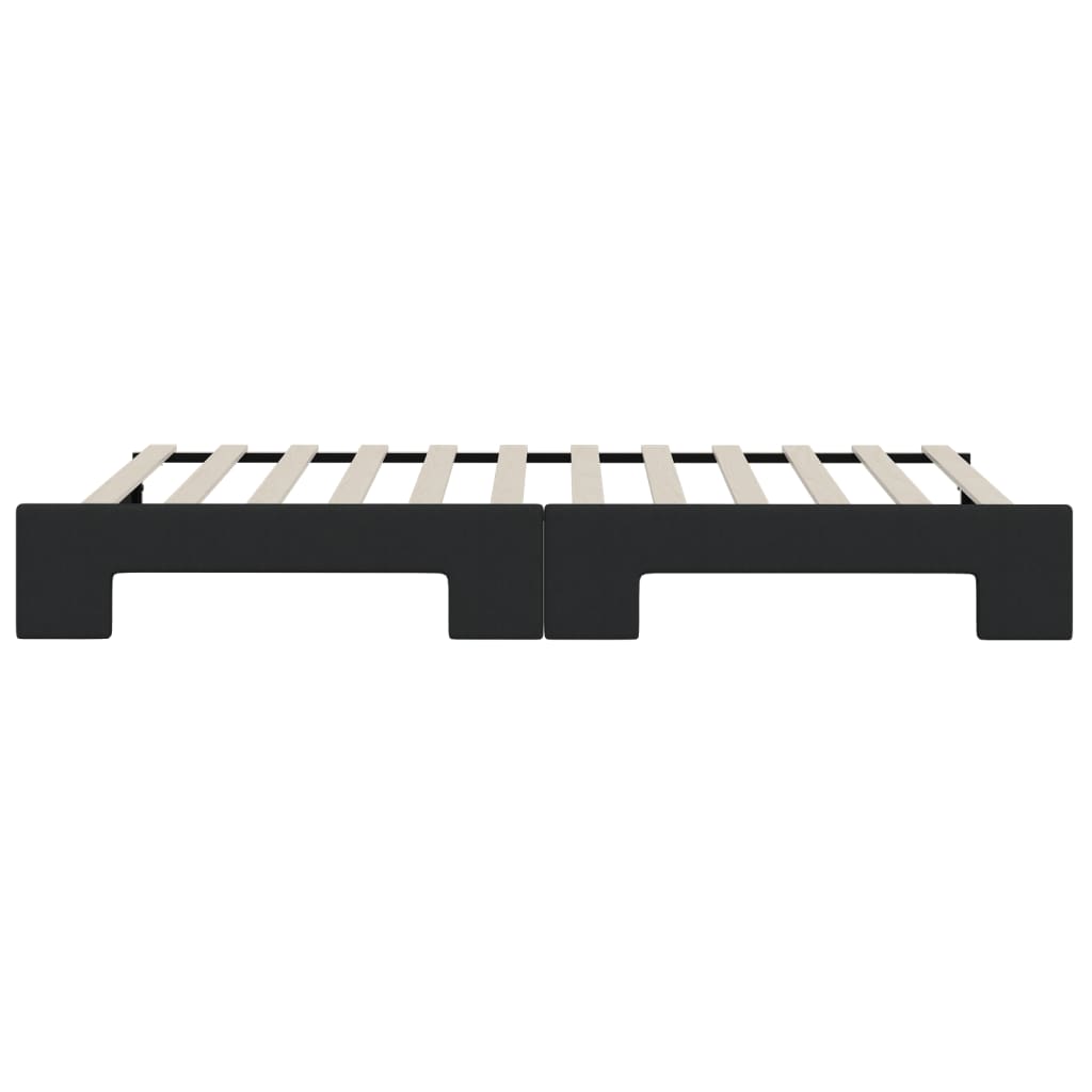 Divano Letto con Letto Estraibile Nero 80x200 Tessuto