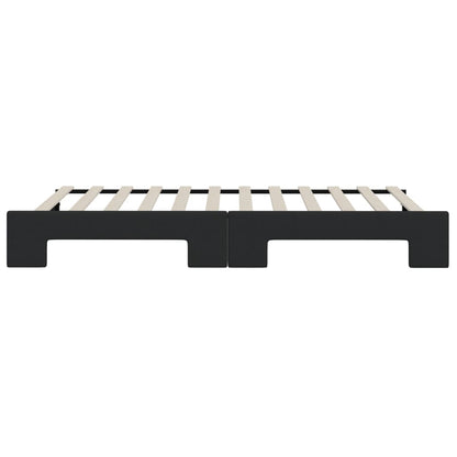 Divano Letto con Letto Estraibile Nero 80x200 Tessuto
