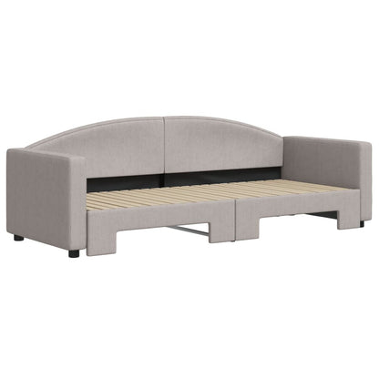 Divano Letto con Letto Estraibile Tortora 80x200 cm Tessuto