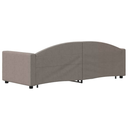 Divano Letto con Letto Estraibile Tortora 80x200 cm Tessuto - homemem39