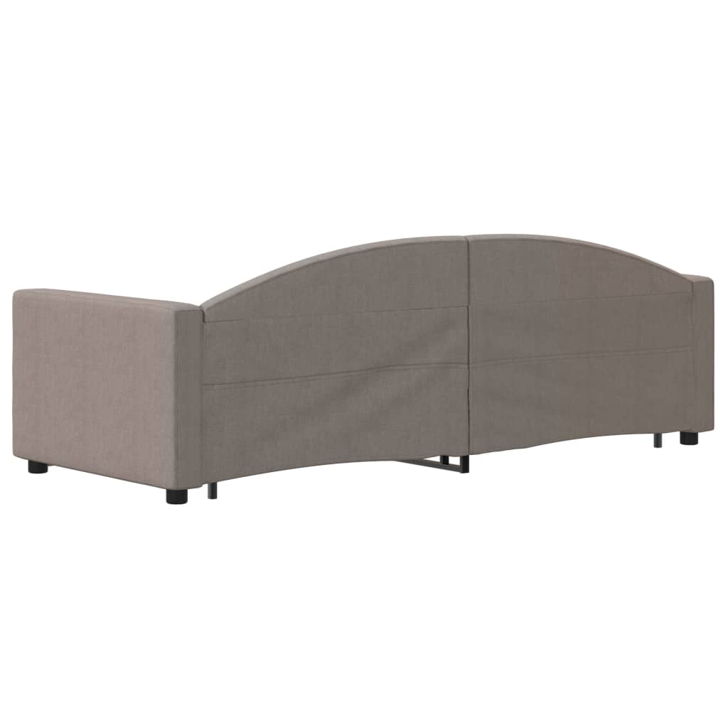 Divano Letto con Letto Estraibile Tortora 80x200 cm Tessuto