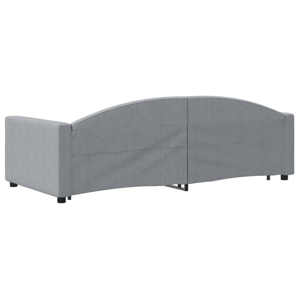 Divano Letto con Letto Estraibile Grigio Chiaro 90x200 Tessuto