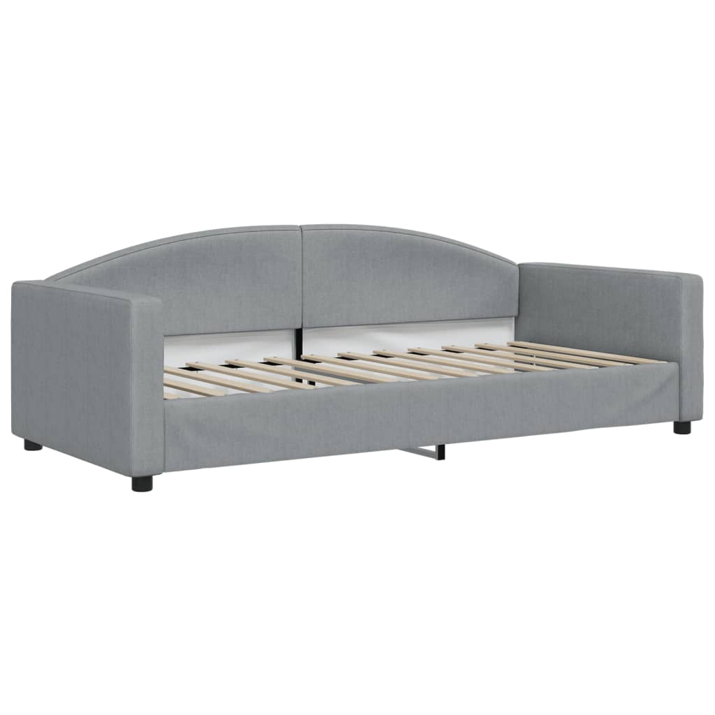 Divano Letto con Letto Estraibile Grigio Chiaro 90x200 Tessuto - homemem39