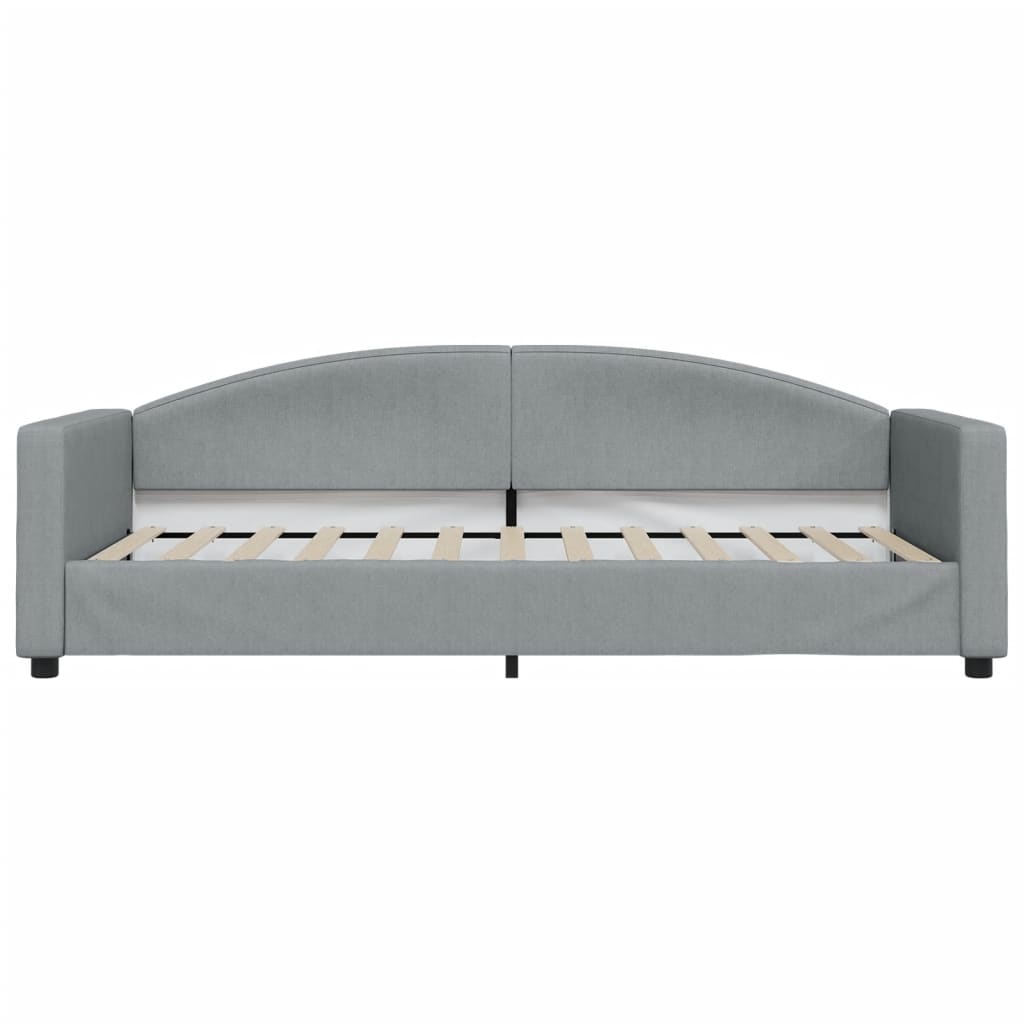 Divano Letto con Letto Estraibile Grigio Chiaro 90x200 Tessuto