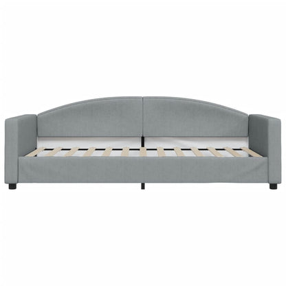 Divano Letto con Letto Estraibile Grigio Chiaro 90x200 Tessuto