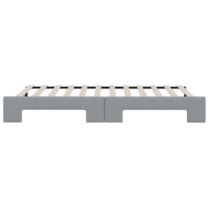 Divano Letto con Letto Estraibile Grigio Chiaro 90x200 Tessuto
