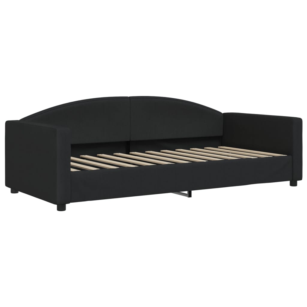 Divano Letto con Letto Estraibile Nero 90x200 cm in Tessuto - homemem39