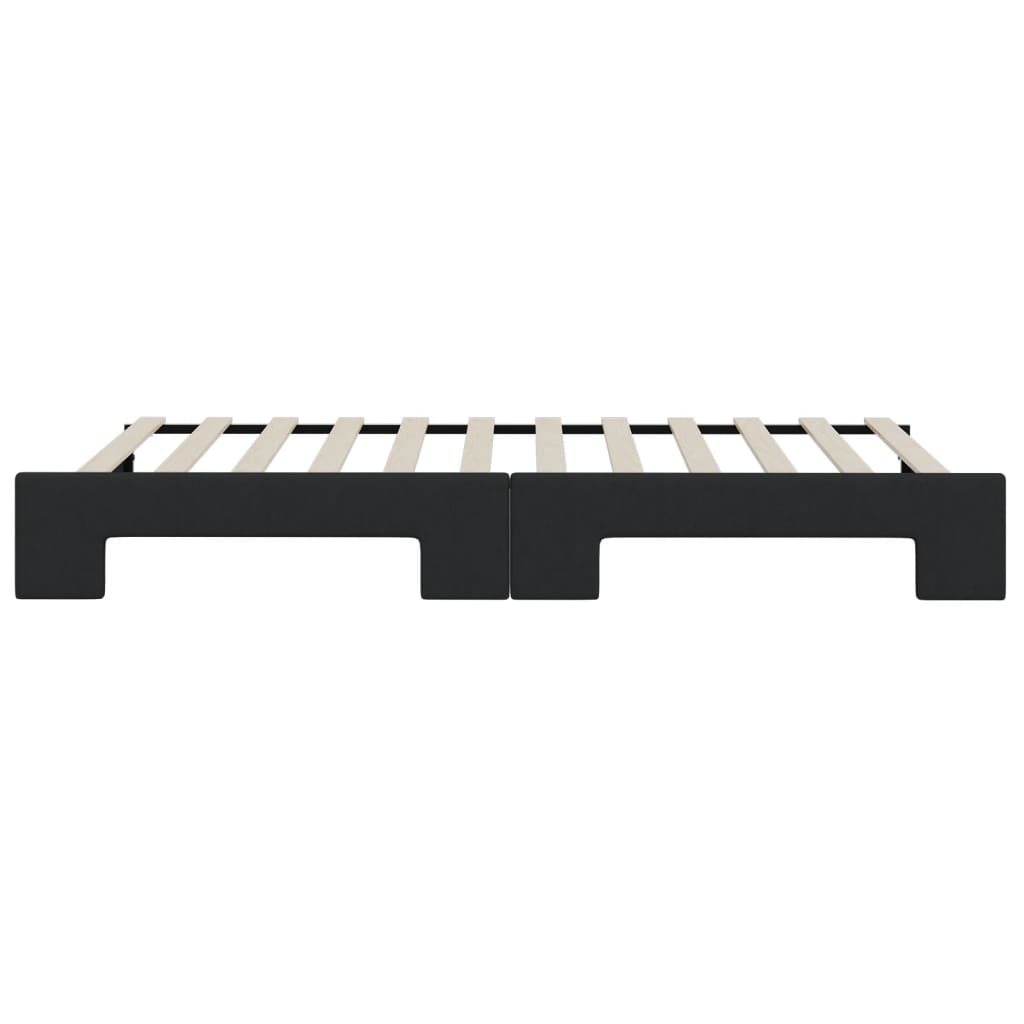 Divano Letto con Letto Estraibile Nero 90x200 cm in Tessuto