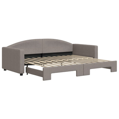 Divano Letto con Letto Estraibile Tortora 90x200 cm in Tessuto - homemem39
