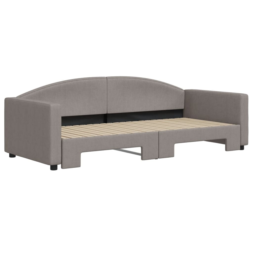 Divano Letto con Letto Estraibile Tortora 90x200 cm in Tessuto - homemem39