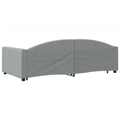 Divano Letto con Letto Estraibile Grigio Chiaro 100x200 Tessuto - homemem39